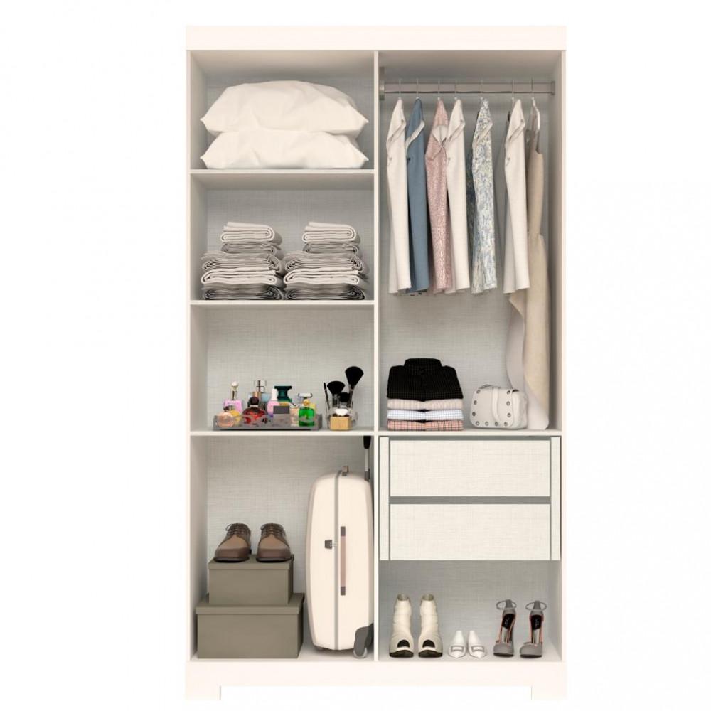 Guarda Roupas Solteiro 4 Portas 2 Gavetas Lana ACP - 3