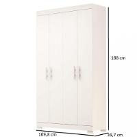 Guarda Roupas Solteiro 4 Portas 2 Gavetas Lana ACP - 4
