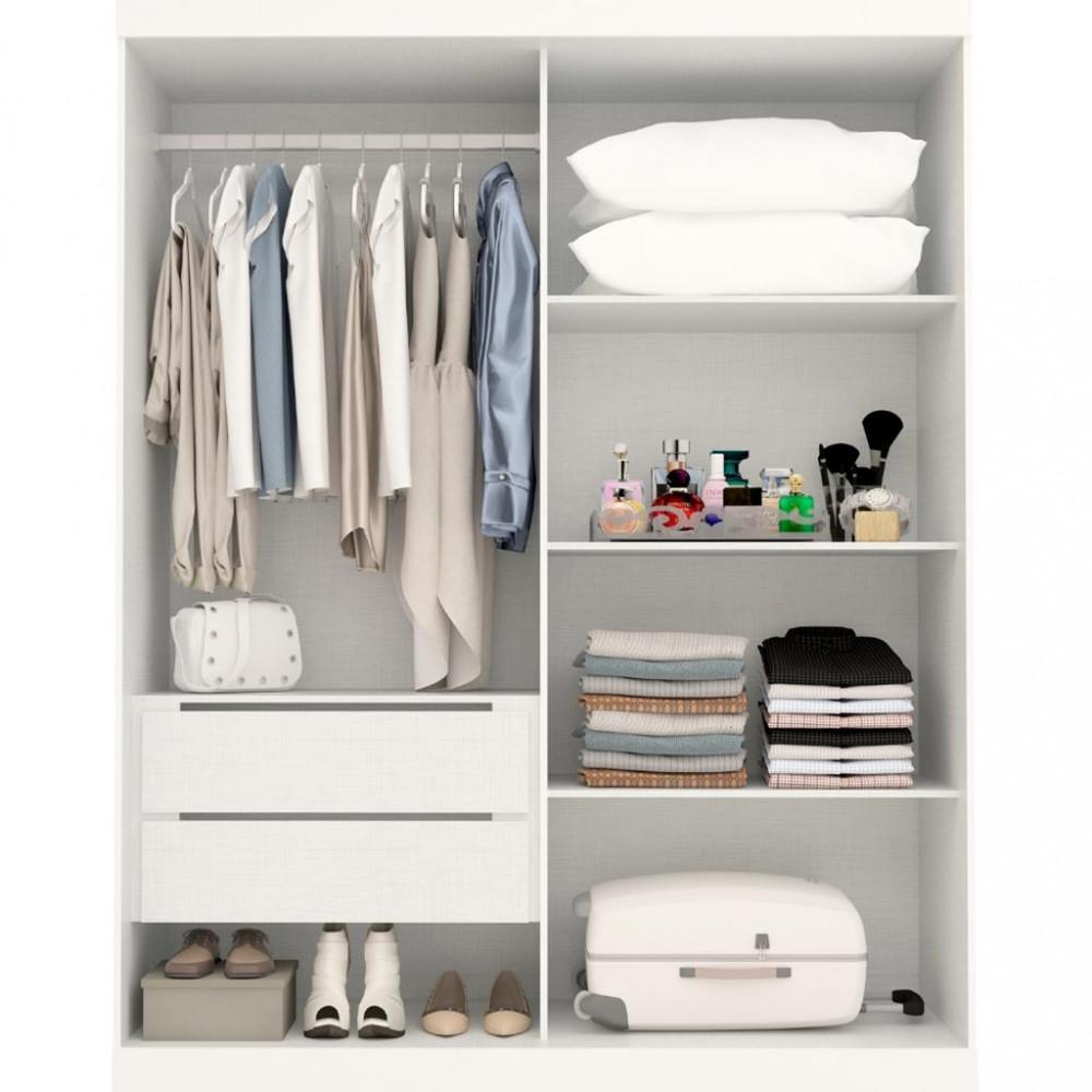 Guarda Roupas Solteiro 2 Portas 2 Gavetas Ayla ACP - 3