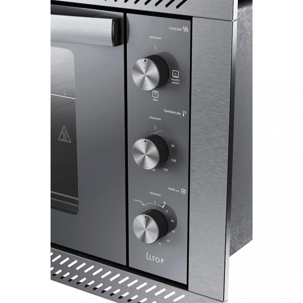 Forno Elétrico de Embutir Atlas U Top Style Espelhado 44L - 3