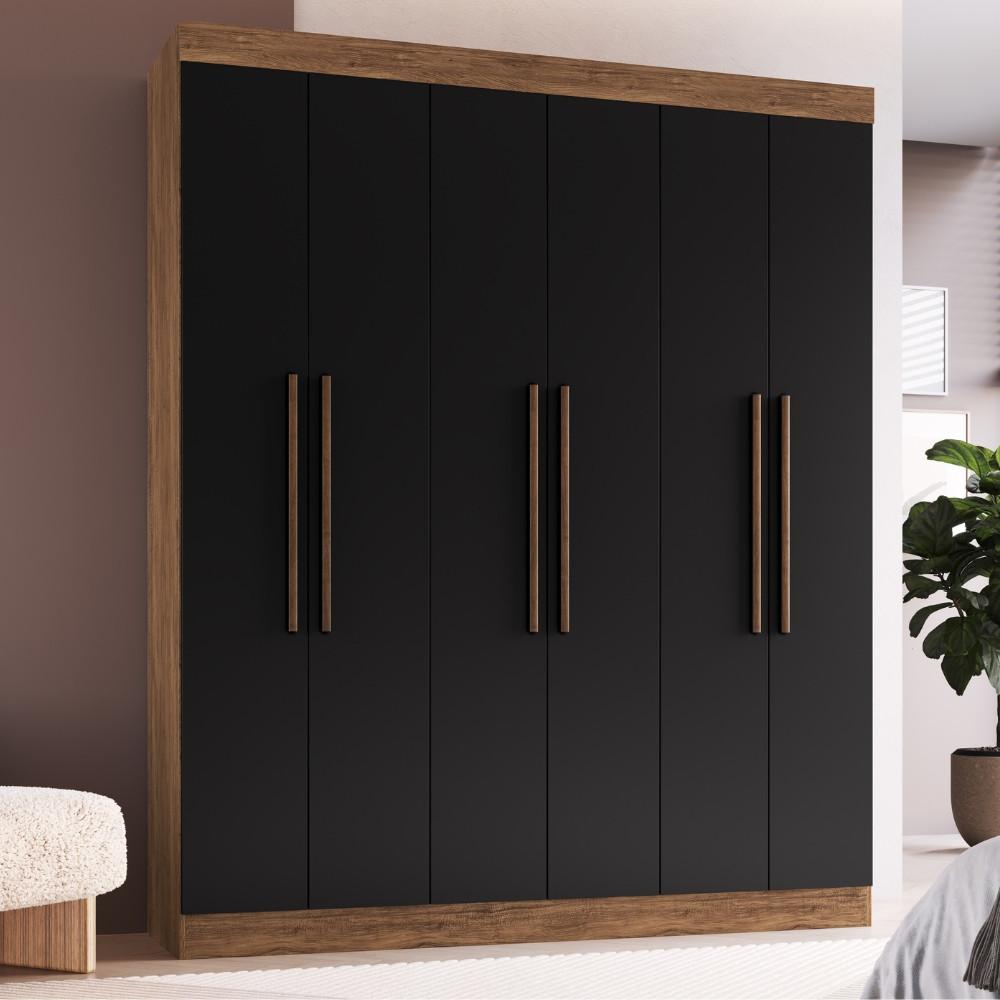Guarda Roupa Casal 6 Portas 2 Gavetas MDF New York Doripel - 1
