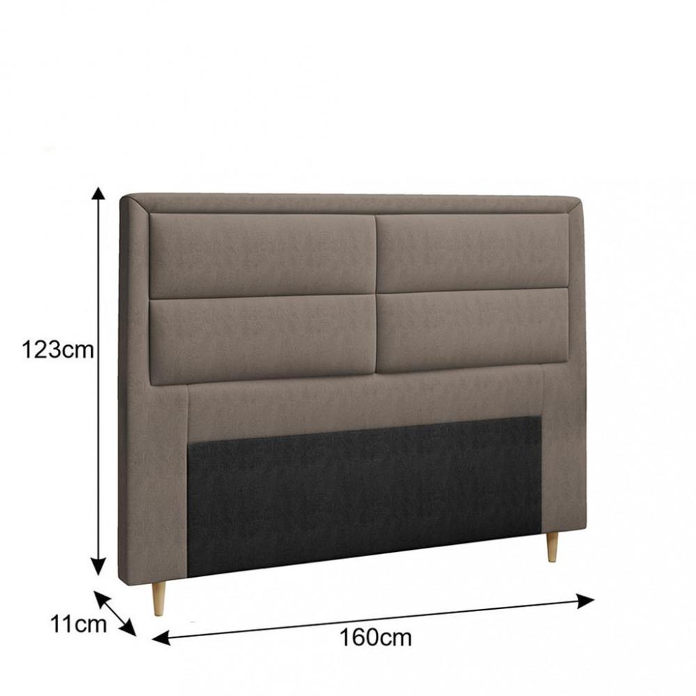 Cabeceira Estofada Queen 160cm Veloplus Estoril Dobuê - 3