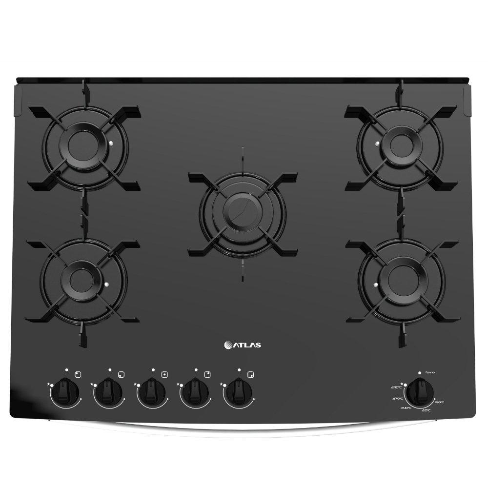 Fogão 5 Bocas Atlas Mônaco Top Glass Acendimento Automático - 2