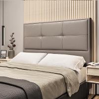 Cabeceira Estofada Casal 140cm Corino Monte Carlo Dobuê - 1