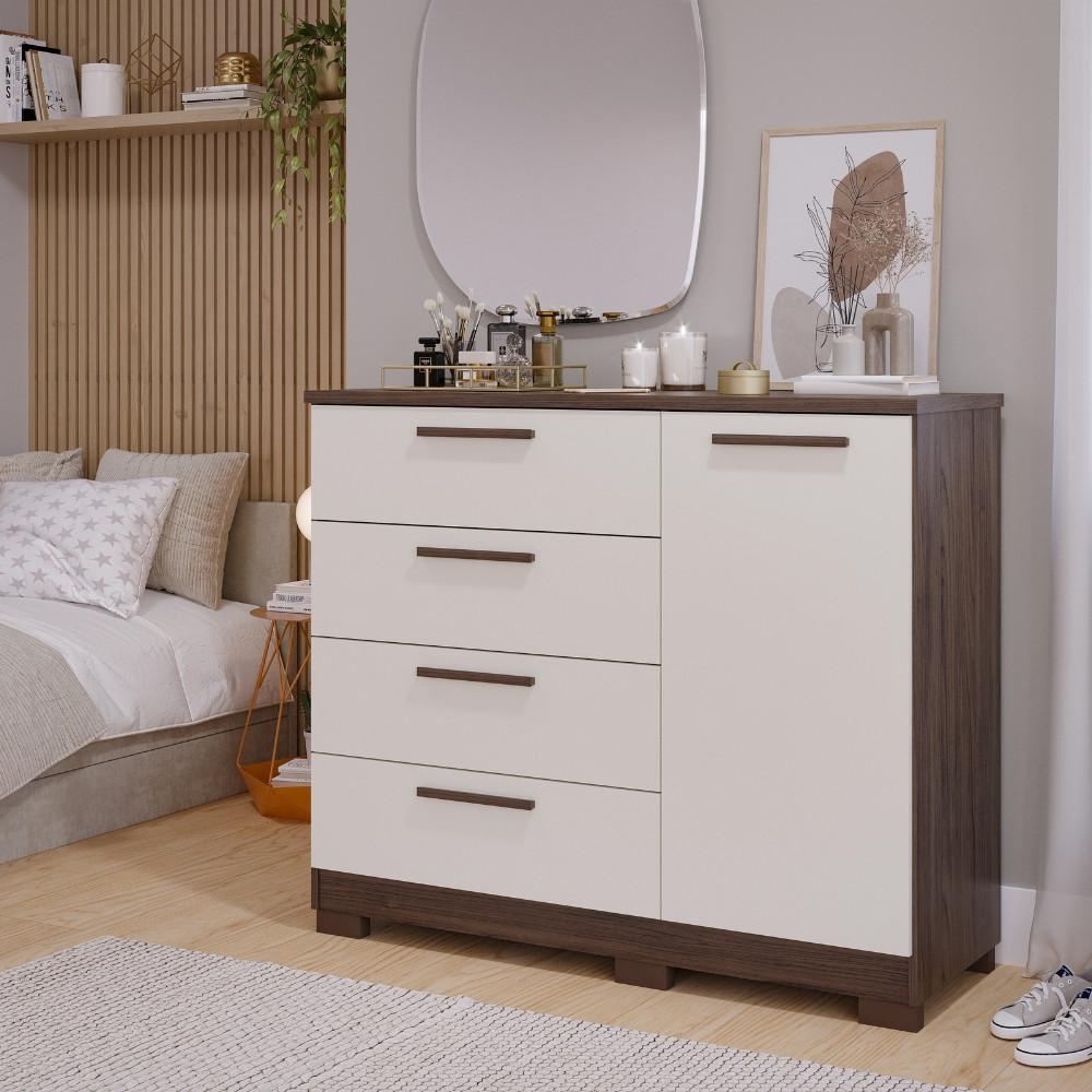 Cômoda 4 Gavetas e 1 Porta Malu Panan - 1