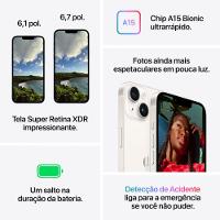 iPhone 14 Apple Tela 6,1 Polegadas 5G iOS 16 Câmera 12MP 128GB - 5