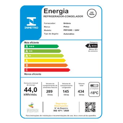 Geladeira Philco PRF535ID Frost Free Side By Side Inverter 434L