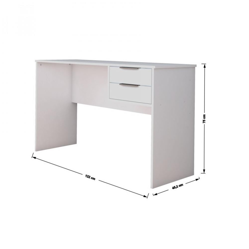 Mesa para Computador 2 Gavetas 122cm Turin Móveis Sul - 3