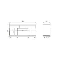 Rack com Painel para TV até 47 Polegadas 2 Portas Yara Maia Colibri - 5