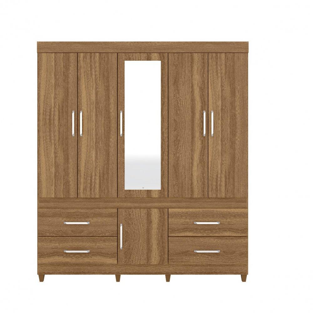 Guarda Roupa Casal 6 Portas 4 Gavetas Guarujá  Demóbile - 2