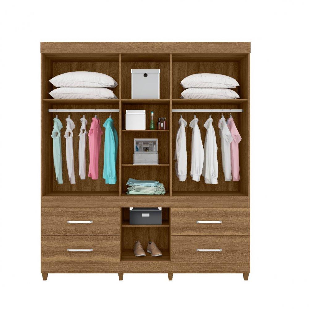 Guarda Roupa Casal 6 Portas 4 Gavetas Guarujá  Demóbile - 3