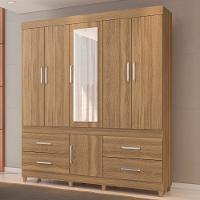 Guarda Roupa Casal 6 Portas 4 Gavetas Guarujá  Demóbile - 1