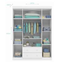 Guarda Roupa 4 Portas 2 Gavetas Elisa Phoenix Baby - 3