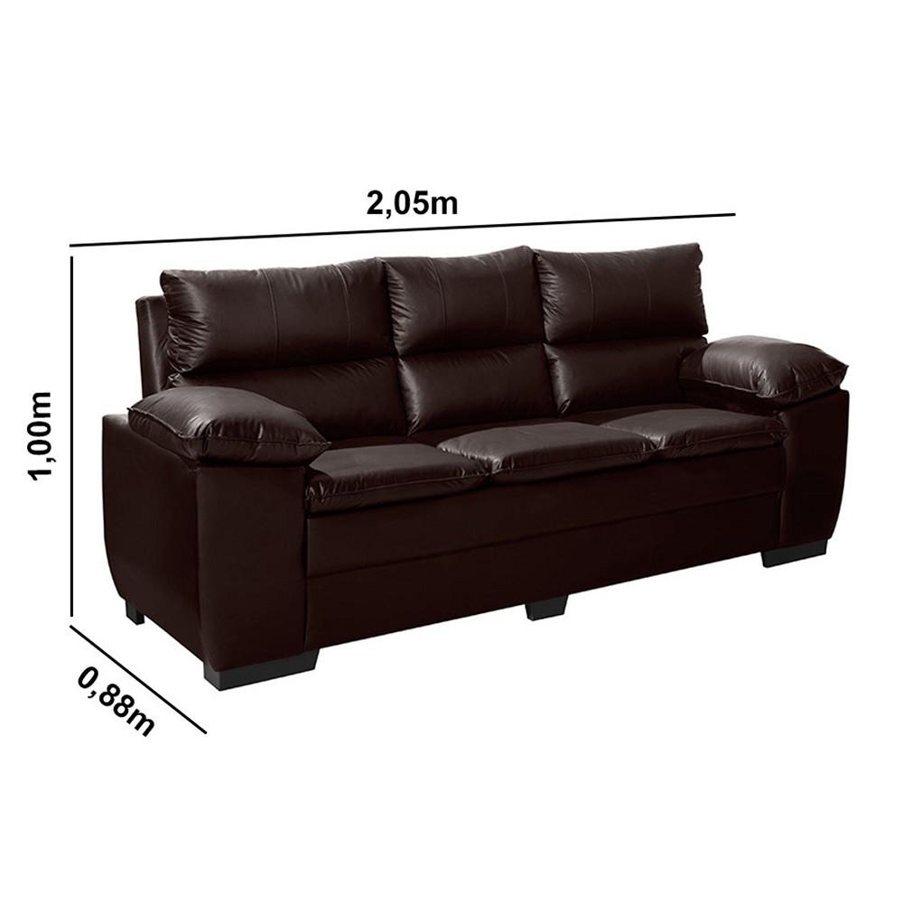 Sofá 3 Lugares Corano Equador Requinte - 3