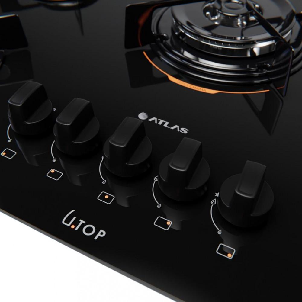 Cooktop Atlas U Top 5 Bocas Acendimento Automático e Tripla Chama - 5
