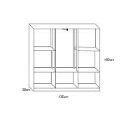 Guarda Roupa Solteiro 7 Portas 1 Gaveta Laguna Faimec - 4