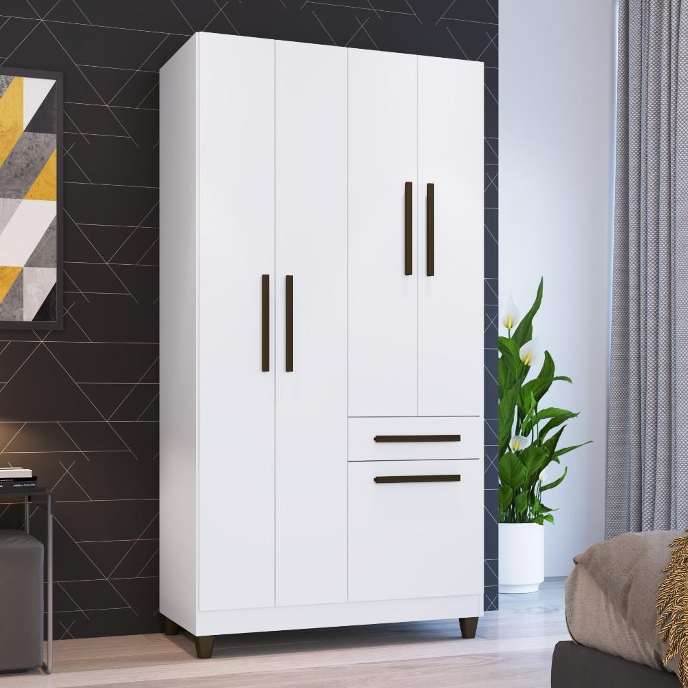 Guarda Roupa Solteiro 5 Portas 1 Gaveta Laguna Faimec - 1