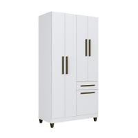 Guarda Roupa Solteiro 5 Portas 1 Gaveta Laguna Faimec - 2