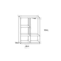 Guarda Roupa Solteiro 5 Portas 1 Gaveta Laguna Faimec - 4