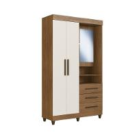 Guarda Roupa Solteiro Espelho 3 Portas 3 Gavetas Europa Faimec - 1