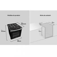 Fogão de Embutir 4 Bocas Dako Diplomata Mesa de Vidro - 7