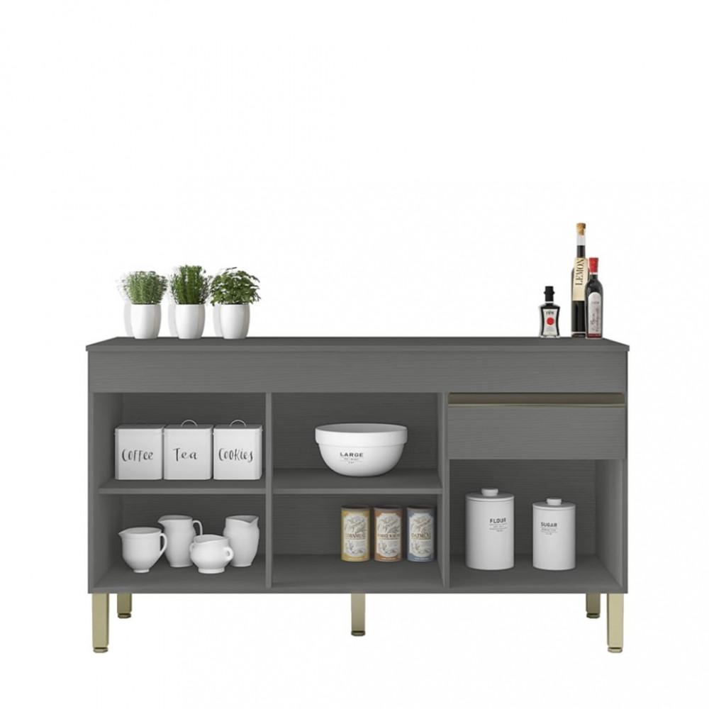 Balcão 3 Portas 1 Gaveta 150cm com tampo Line Kits Paraná - 2