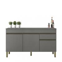 Balcão 3 Portas 1 Gaveta 150cm com tampo Line Kits Paraná - 3