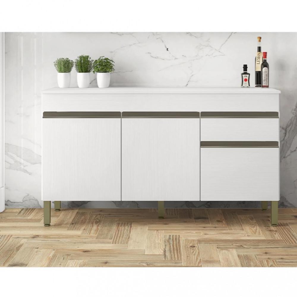 Balcão 3 Portas 1 Gaveta 150cm com tampo Line Kits Paraná - 1