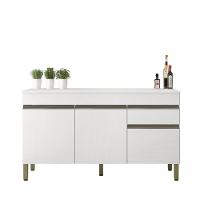 Balcão 3 Portas 1 Gaveta 150cm com tampo Line Kits Paraná - 5