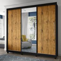 Guarda Roupa Casal com Espelho 3 Portas Flex 4 Gavetas Royale Gelius - 1