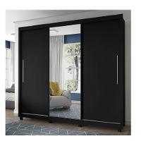 Guarda Roupa Casal com Espelho 3 Portas Flex 4 Gavetas Royale Gelius - 3