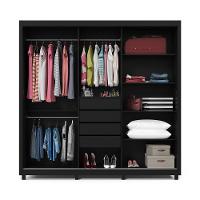 Guarda Roupa Casal com Espelho 3 Portas Flex 4 Gavetas Royale Gelius - 5