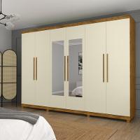 Guarda Roupa Casal Espelho Pés 6 Portas 4 Gavetas Absolut New Gelius - 1
