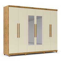 Guarda Roupa Casal Espelho Pés 6 Portas 4 Gavetas Absolut New Gelius - 2