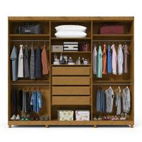 Guarda Roupa Casal Espelho Pés 6 Portas 4 Gavetas Absolut New Gelius - 3