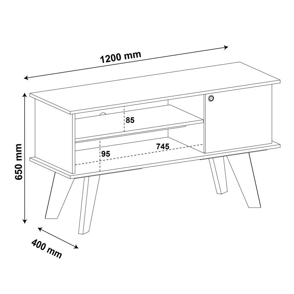Rack para TV até 50 Polegadas 1 Porta Frank Artely - 6