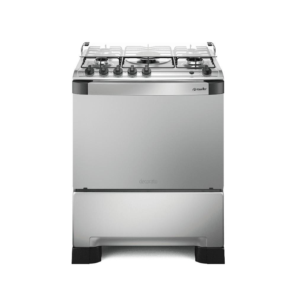 Fogão 5 Bocas Mueller Decorato G3 Tripla Chama cor Inox - 2