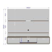 Painel para TV até 65 Polegadas 2 Portas Âmbar Bechara