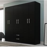 Guarda Roupa Casal 6 Portas 2 Gavetas Atalaia Evidência Móveis - 1