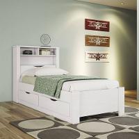 Cama de Solteiro Invicta 2 Gavetas Santos Andirá - 1