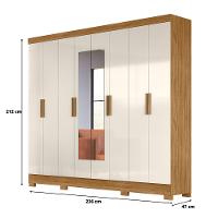 Guarda Roupa Casal com Espelho e Pés 8 Portas Diplomata Moval - 4