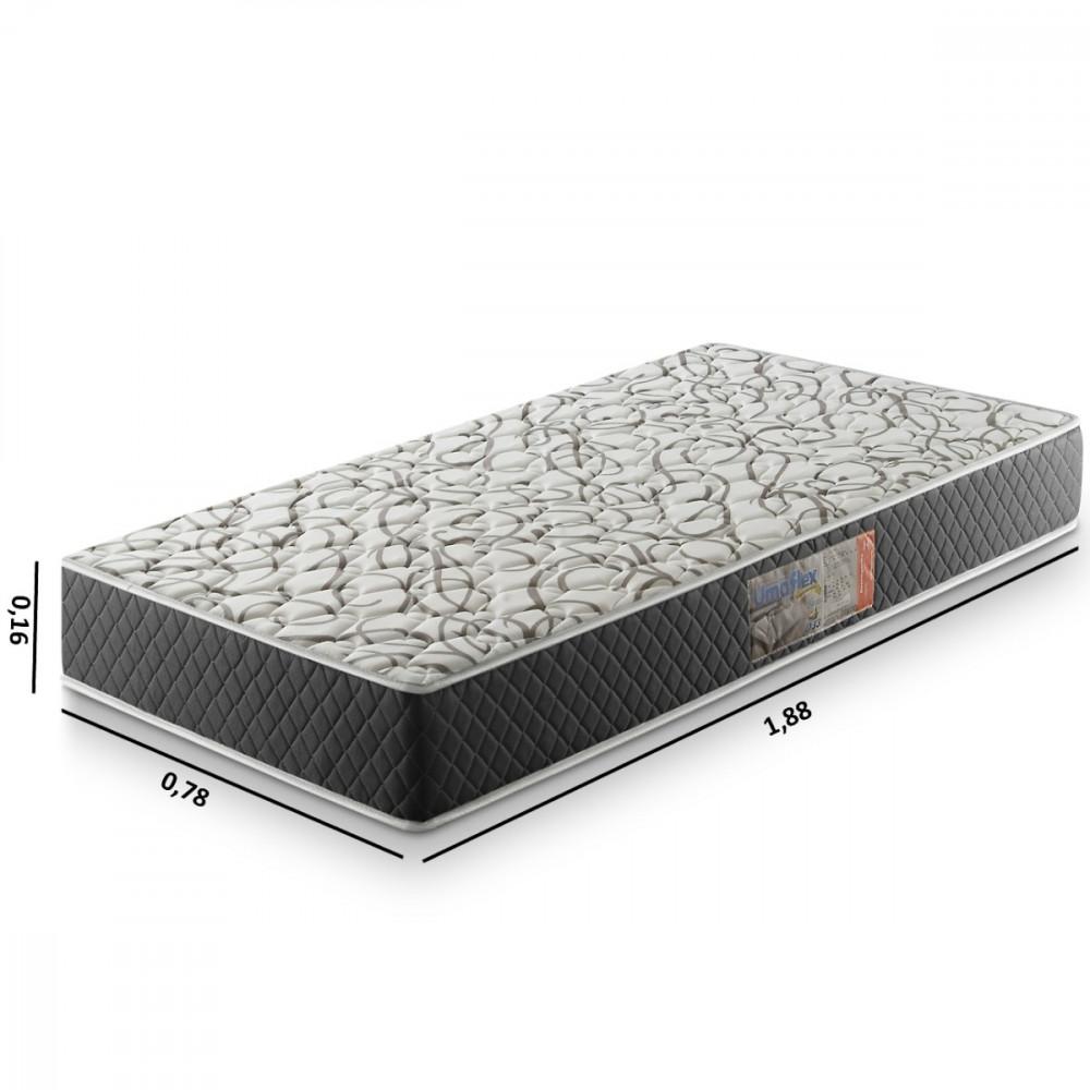Colchão Solteiro Espuma D33 78cmx188cm Ouro Umaflex - 2