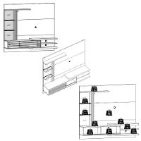 Painel para TV até 55 Polegadas 2 Portas Frizz Supreme Madetec - 3