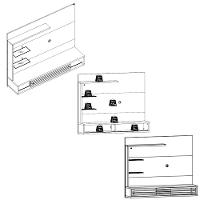 Painel para TV até 50 Polegadas 2 Portas Frizz Select Madetec - 3