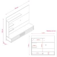 Painel para TV até 50 Polegadas 2 Portas Frizz Select Madetec - 4