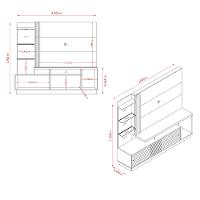 Estante para TV até 60 Polegadas 2 Portas Fizz Plus Madetec - 3