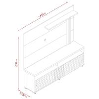 Rack com Painel para TV até 60 Polegadas 2 Portas Fizz Madetec - 3