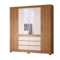 Guarda Roupa Casal com Espelho 4 Portas 6 Gavetas Cádis Demóbile - 2
