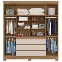 Guarda Roupa Casal com Espelho 4 Portas 6 Gavetas Cádis Demóbile - 3