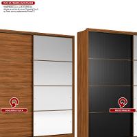 Guarda Roupa Solteiro 2 Portas 1 Porta Espelho Flex Belga II Demartêz - 3